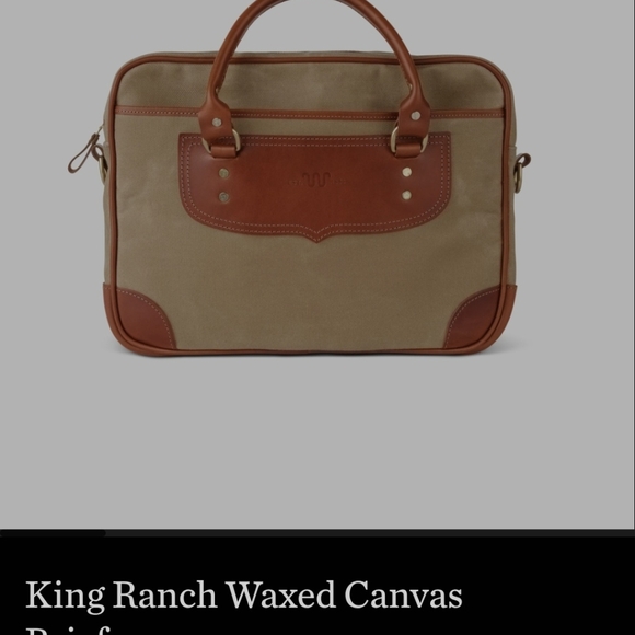 Stylish Tan and Brown Men's Briefcase - Picture 4 of 4